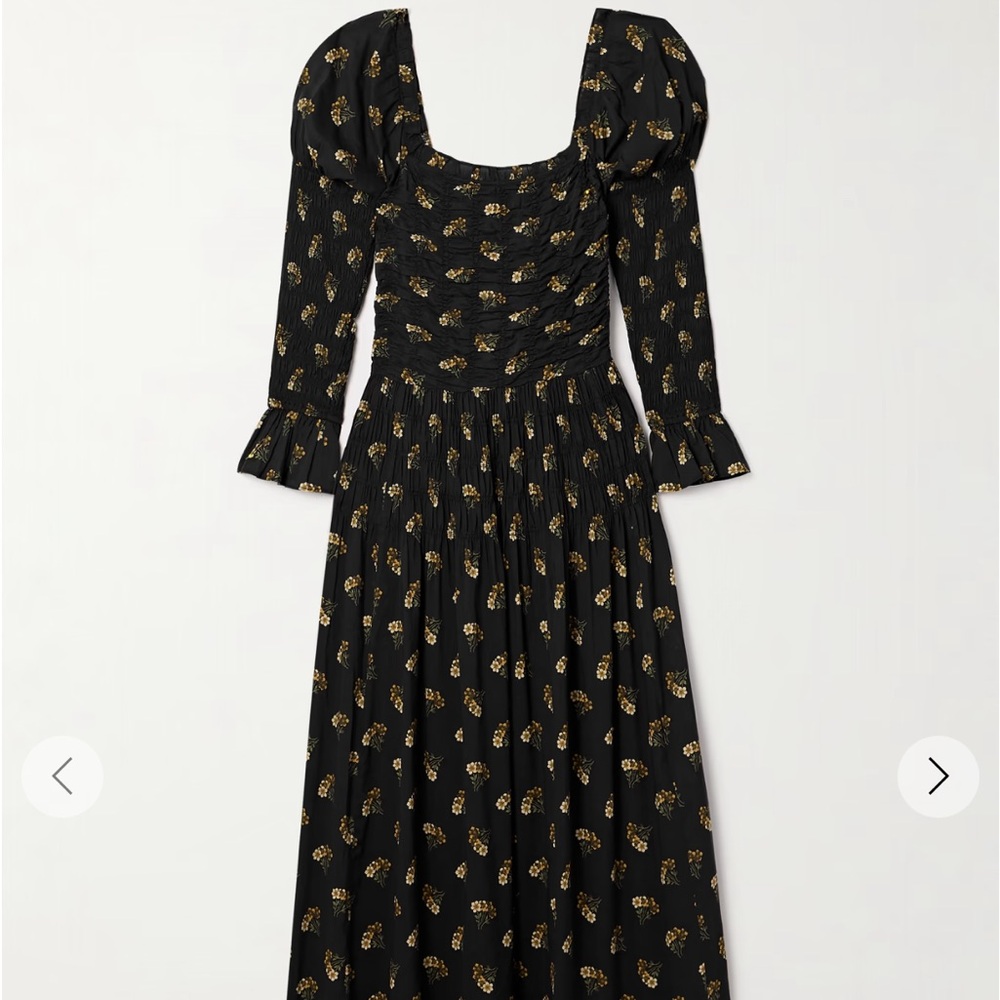 Doen Black and Gold Long Sleeve Dress